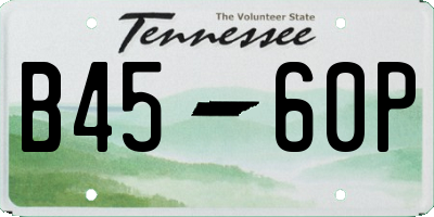TN license plate B4560P