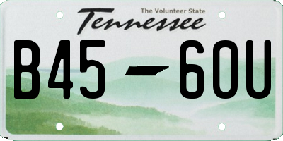 TN license plate B4560U