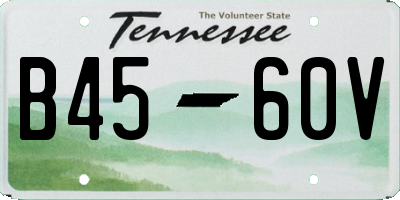TN license plate B4560V