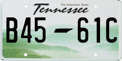 TN license plate B4561C