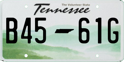 TN license plate B4561G