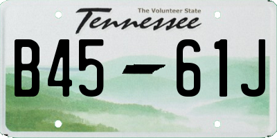 TN license plate B4561J