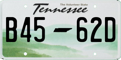 TN license plate B4562D