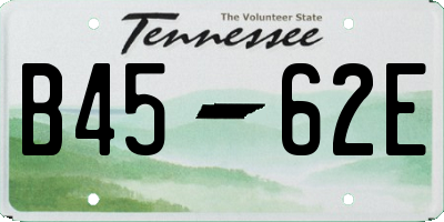 TN license plate B4562E