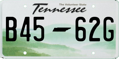 TN license plate B4562G