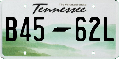 TN license plate B4562L