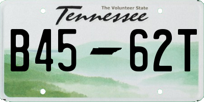 TN license plate B4562T