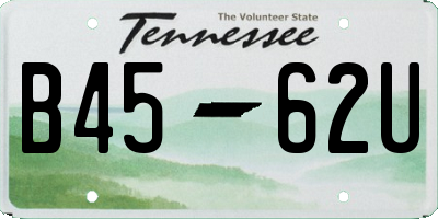 TN license plate B4562U