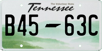 TN license plate B4563C