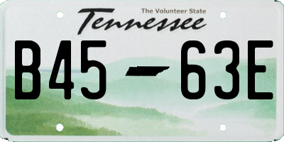 TN license plate B4563E