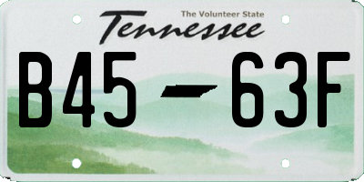 TN license plate B4563F