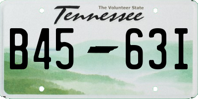 TN license plate B4563I