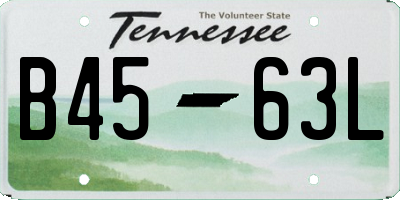 TN license plate B4563L