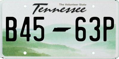 TN license plate B4563P