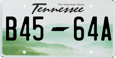 TN license plate B4564A