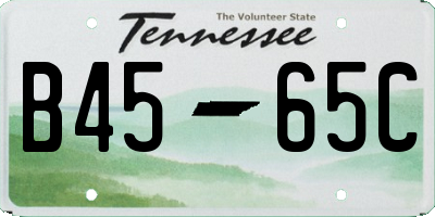 TN license plate B4565C