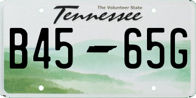 TN license plate B4565G