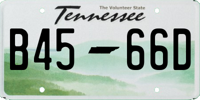 TN license plate B4566D