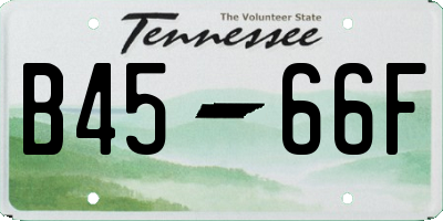 TN license plate B4566F