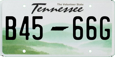 TN license plate B4566G