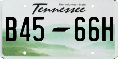 TN license plate B4566H