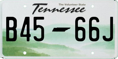 TN license plate B4566J