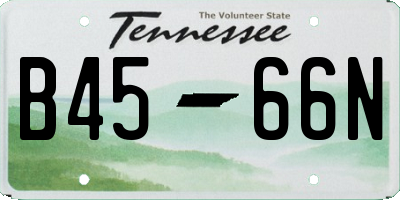 TN license plate B4566N