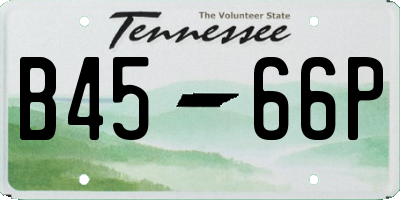 TN license plate B4566P