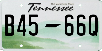 TN license plate B4566Q