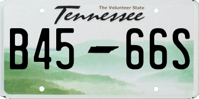 TN license plate B4566S