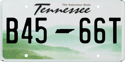 TN license plate B4566T