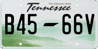 TN license plate B4566V