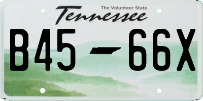 TN license plate B4566X