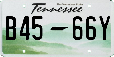 TN license plate B4566Y