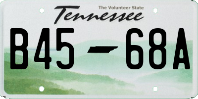 TN license plate B4568A