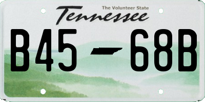 TN license plate B4568B