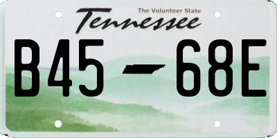 TN license plate B4568E