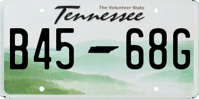 TN license plate B4568G