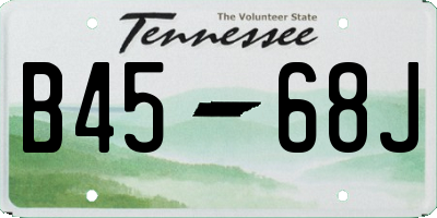 TN license plate B4568J