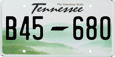 TN license plate B4568O