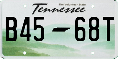 TN license plate B4568T