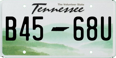 TN license plate B4568U