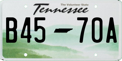 TN license plate B4570A