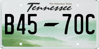 TN license plate B4570C