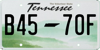 TN license plate B4570F