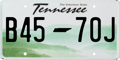 TN license plate B4570J