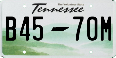 TN license plate B4570M