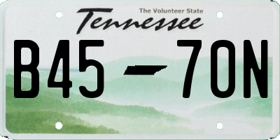 TN license plate B4570N