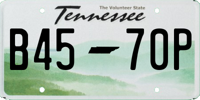 TN license plate B4570P