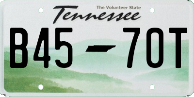TN license plate B4570T